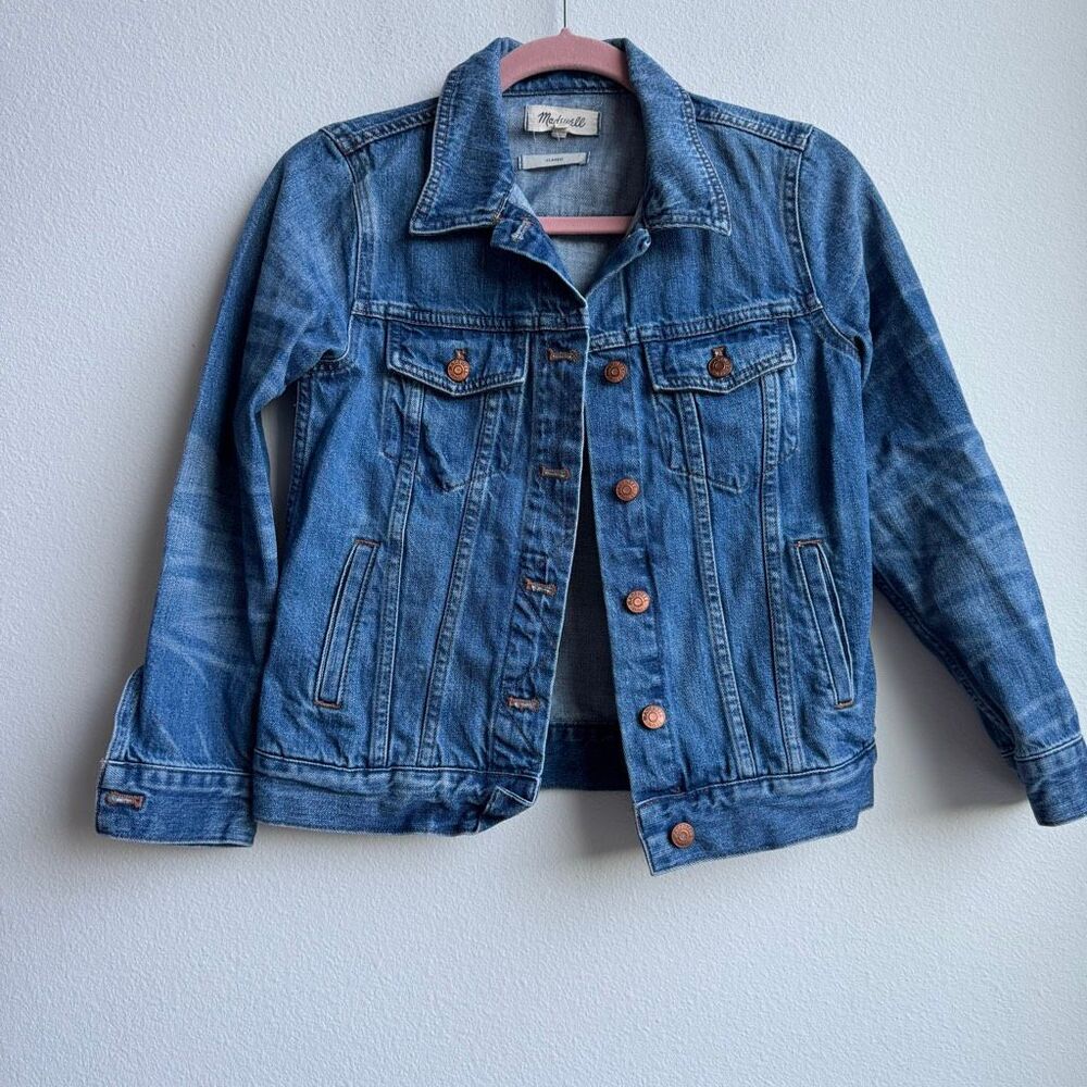 MADEWELL Jacket Womens Small Jean Painter Wash Trucker Classic Denim Cotton Blue